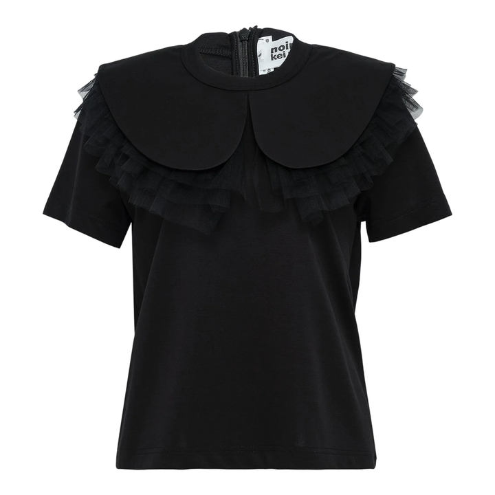 Cotton Ponte x Nylon Tulle T-Shirt