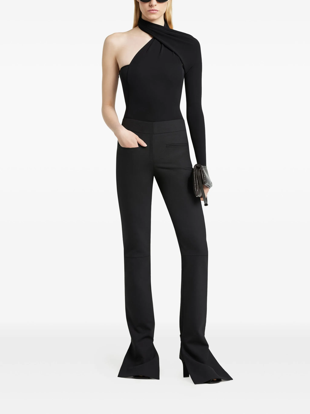 One Shoulder Twisted Bodysuit