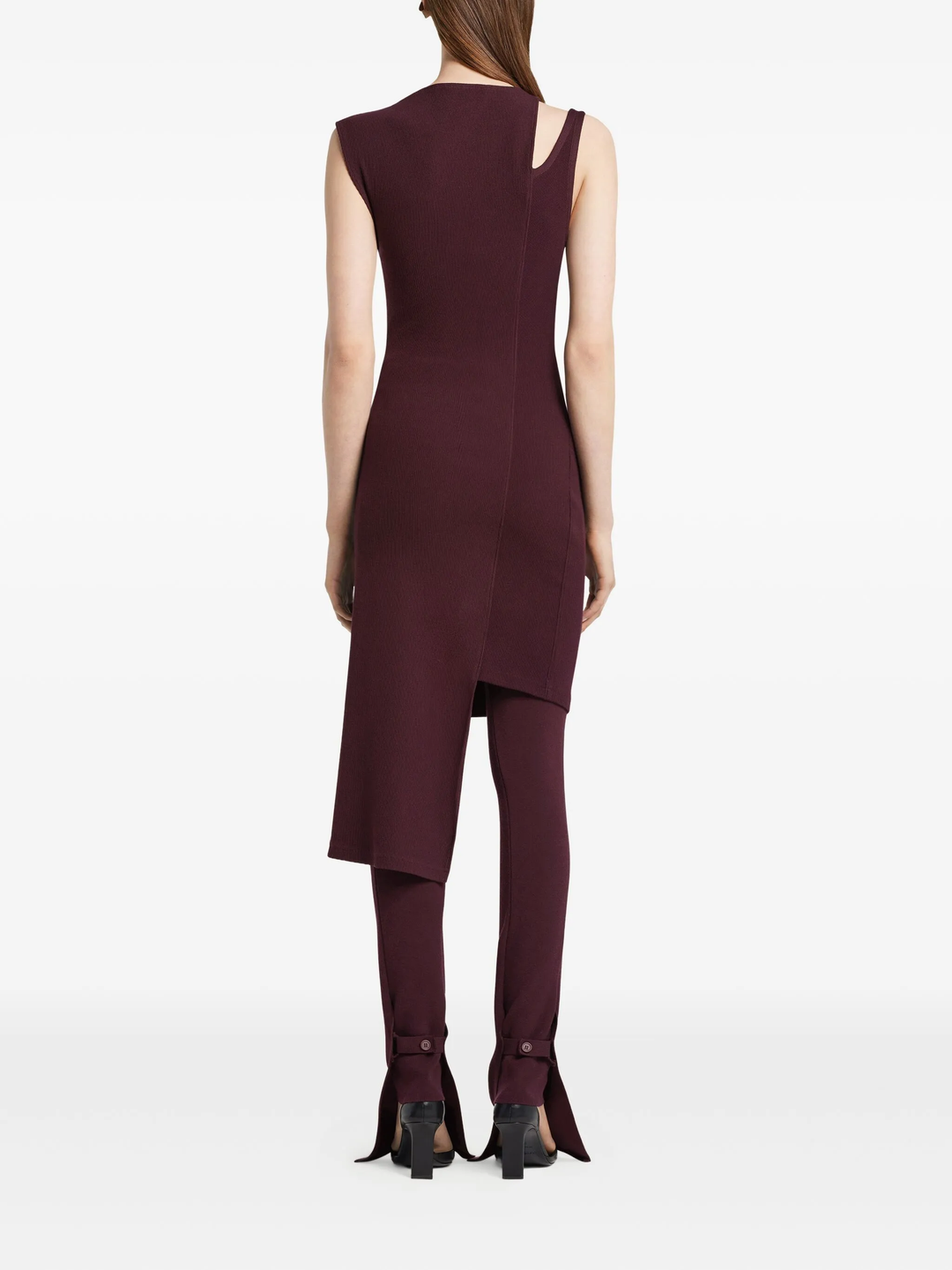 Oblique Square Rib Dress
