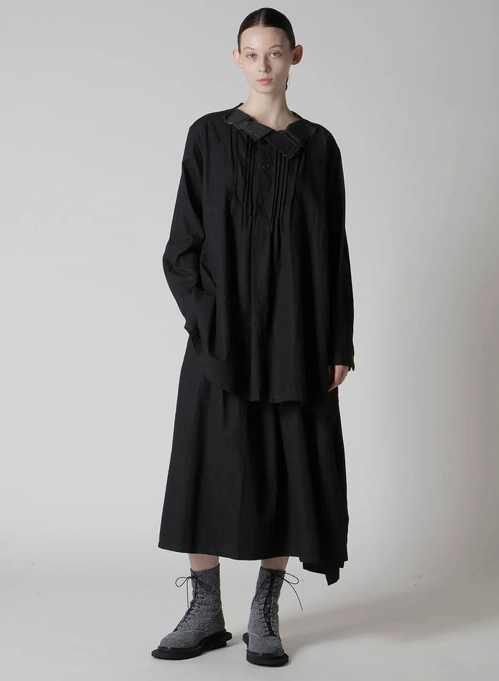 Pintuck Asymmetry Blouse