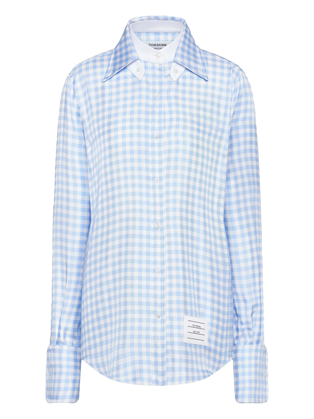 Silk Twill Gingham Shirt