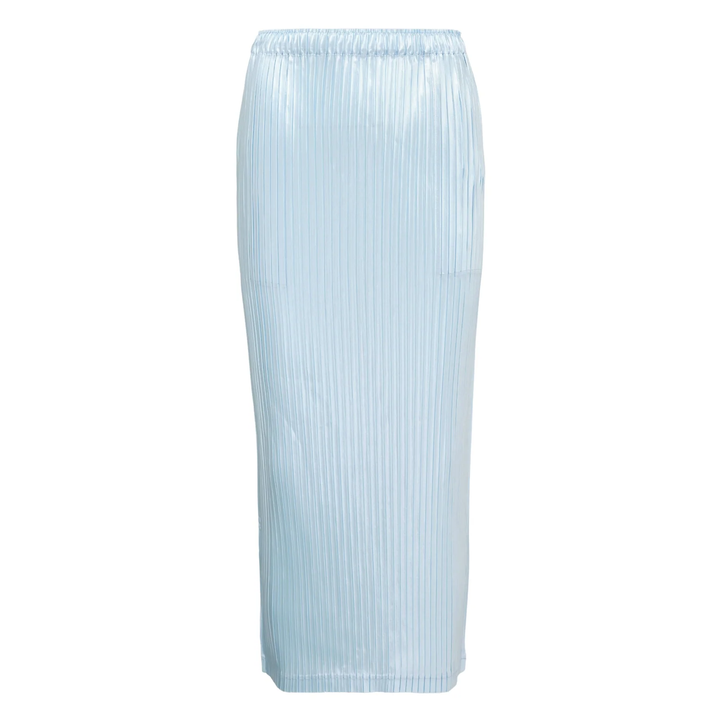 Glossed Metal Pleats Skirt