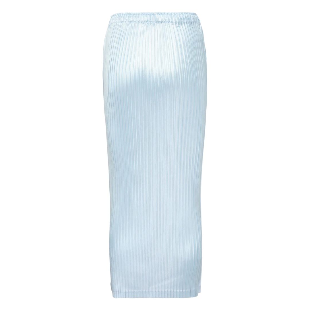 Glossed Metal Pleats Skirt