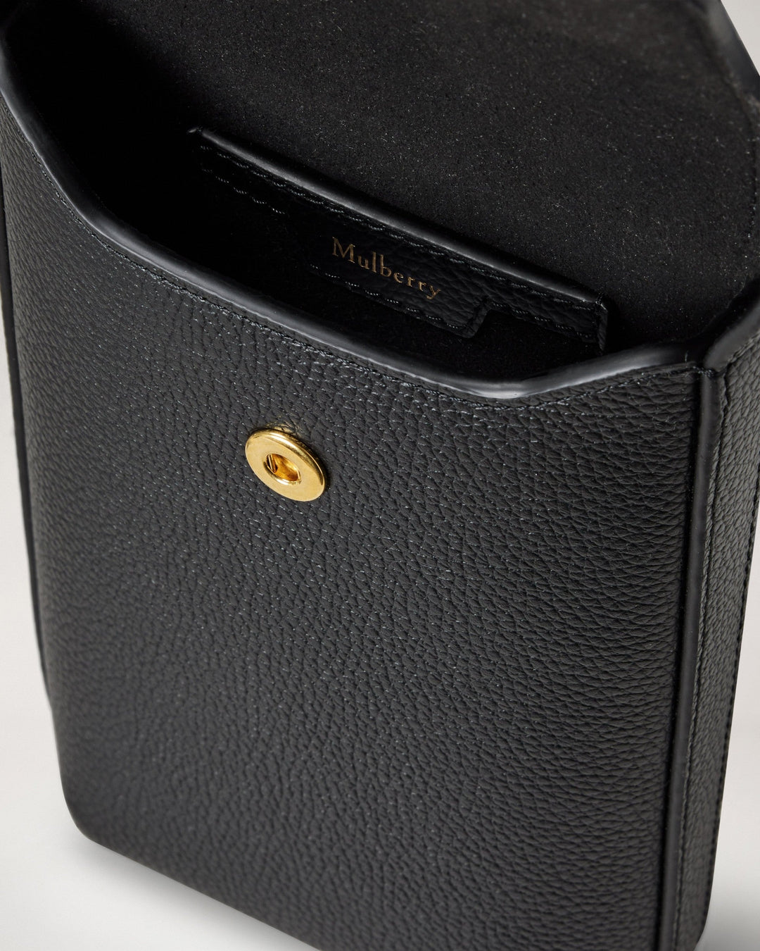 Press Stud Phone Pouch Small Classic Grain