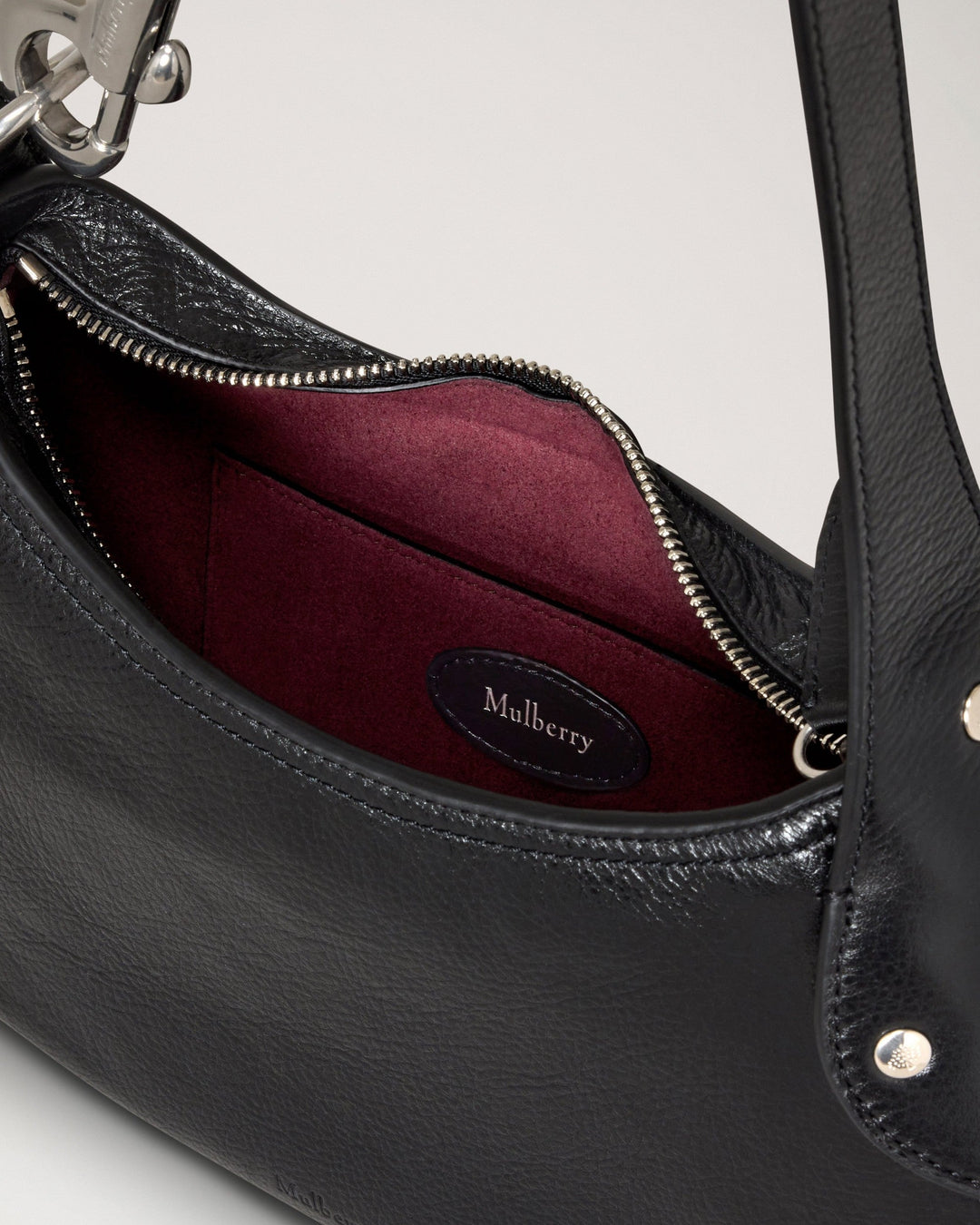 Small Hackney Shoulder Bag High Shine Leather