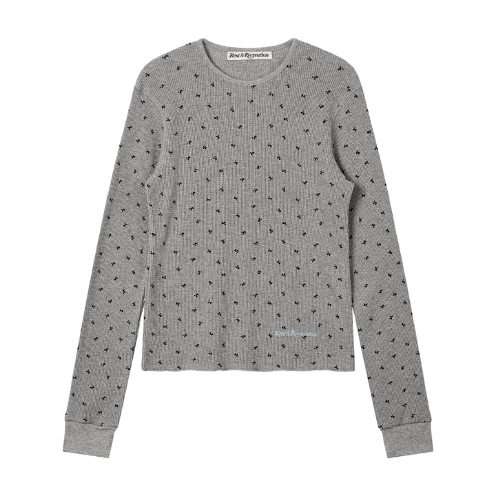 Logo Pattern Waffle Top