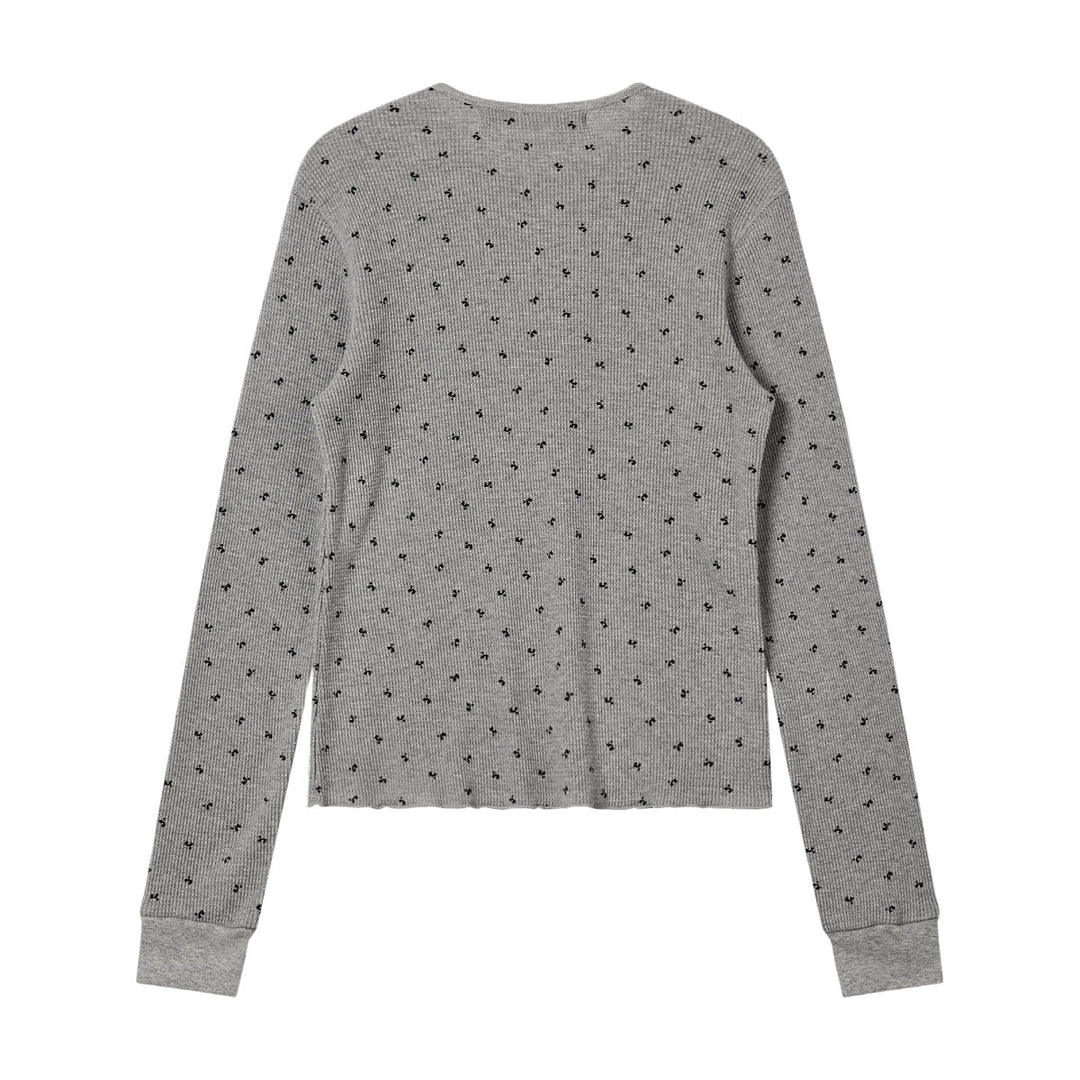 Logo Pattern Waffle Top
