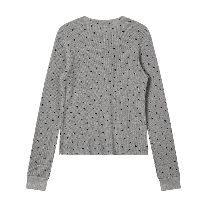 Logo Pattern Waffle Top