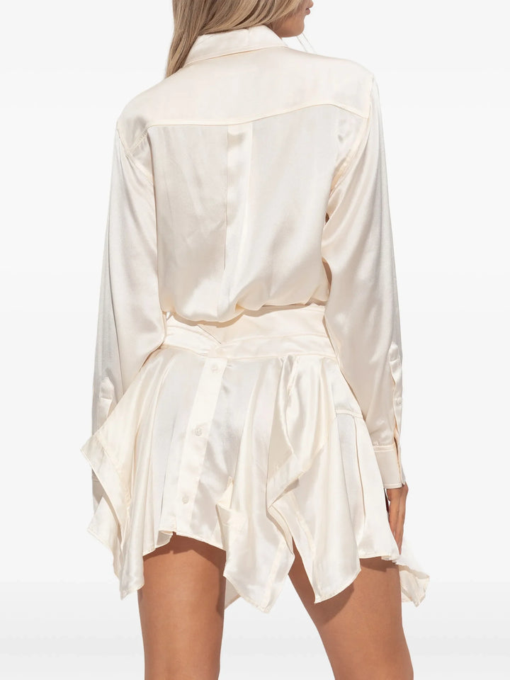 Cut Off Double Shirt Dress