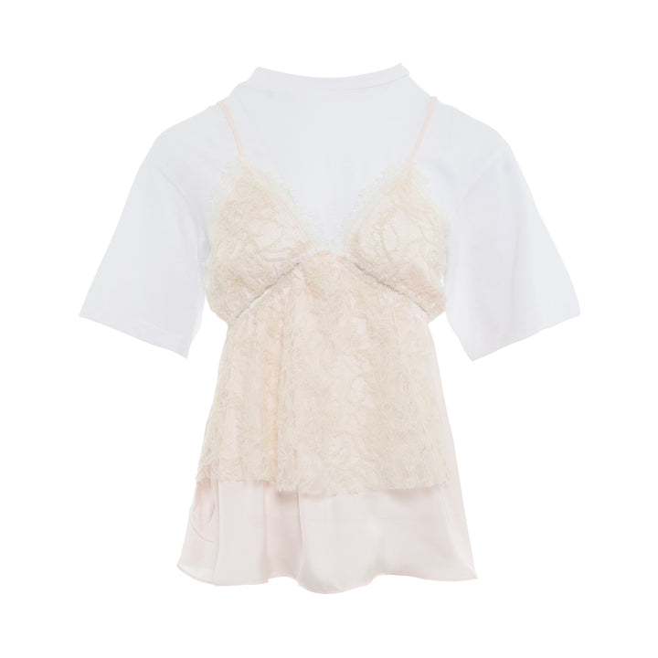 pushBUTTON White Lace Slip Layered Top – Available at Club 21, Official Retailer in Singapore, Malaysia & Thailand with Global Shipping Online