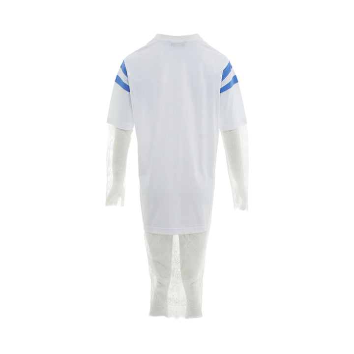 pushBUTTON White Layered Lace Sleeve Tee – Available at Club 21, Official Retailer in Singapore, Malaysia & Thailand with Global Shipping Online