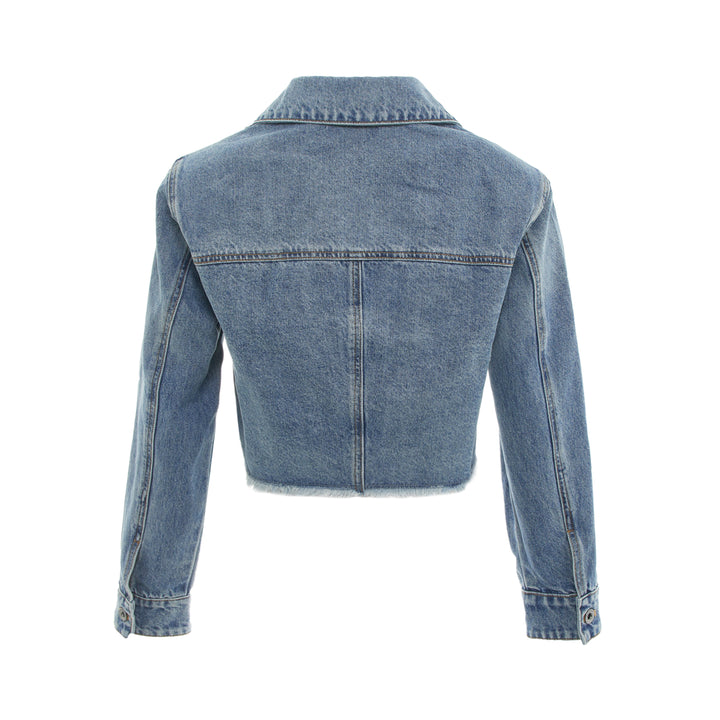 Self-Portrait Cropped Denim Shirt – Available at Club 21, Official Retailer in Singapore, Malaysia & Thailand with Global Shipping Online