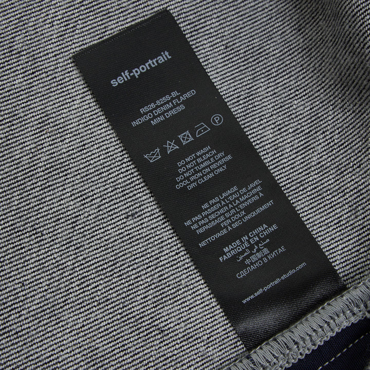 Indigo Denim Flared Mini Dress