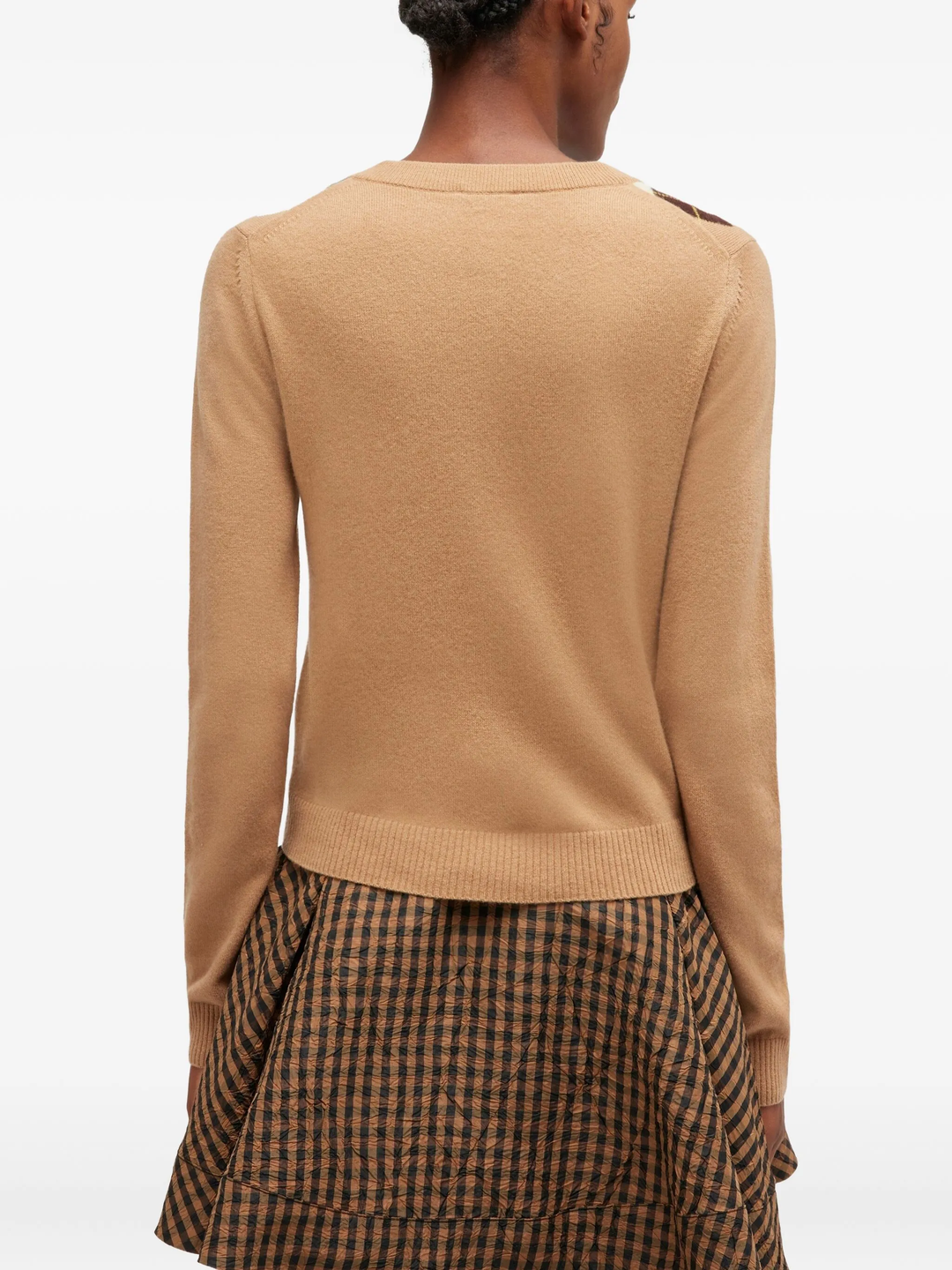 Cashmere Wool Argyle Cardigan