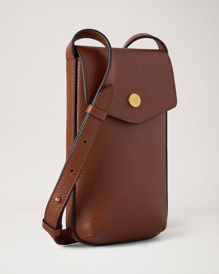 Press Stud Phone Pouch Two-Tone Small Classic Grain