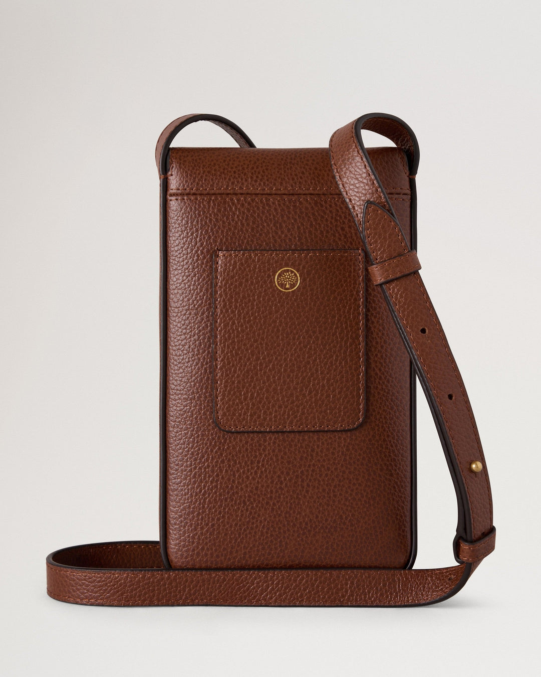 Press Stud Phone Pouch Two-Tone Small Classic Grain