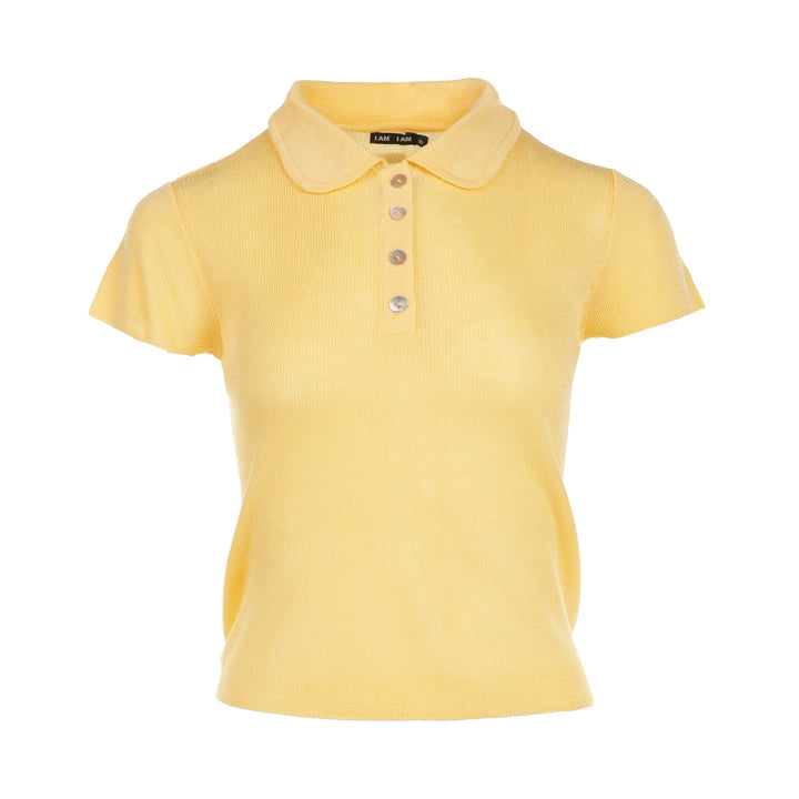 I AM JENNIE Mesh Knit Polo