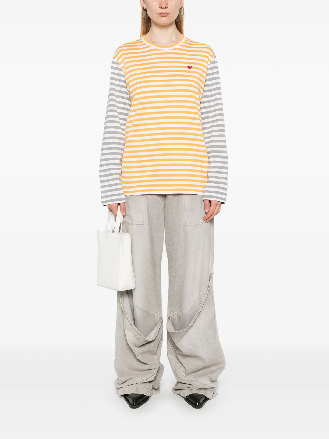 Bi-Color Striped Long Sleeve Tee