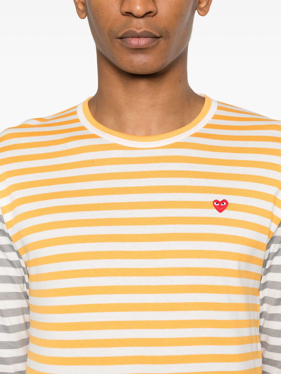 Bi-Color Striped Long Sleeve Tee