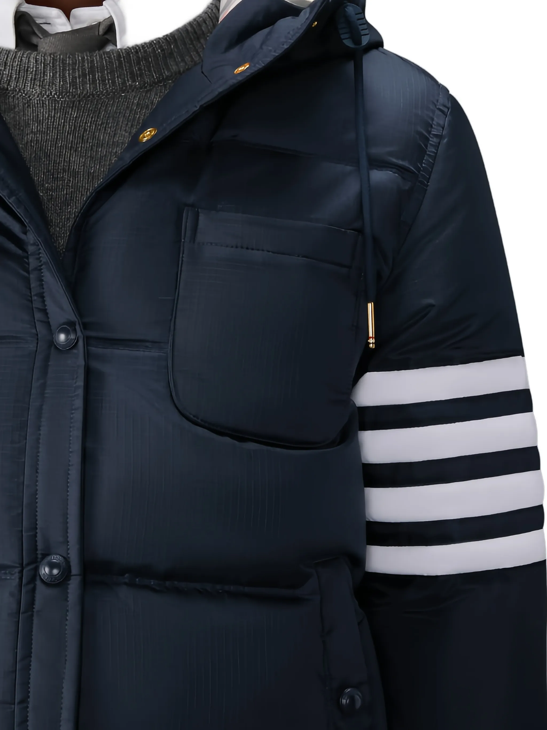 Down Hooded Shirtdress 4 Bar