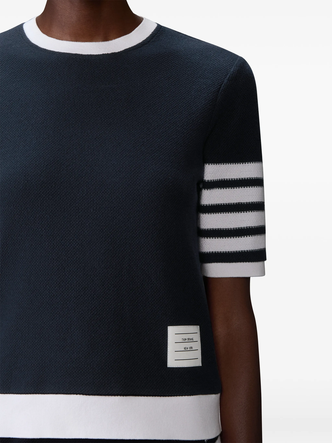 Rib Cuff Tee Textured Pique
