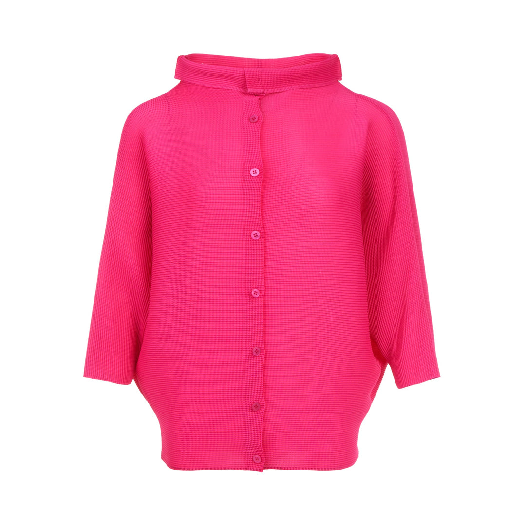 Dolman Stretch Pleats Cardigan