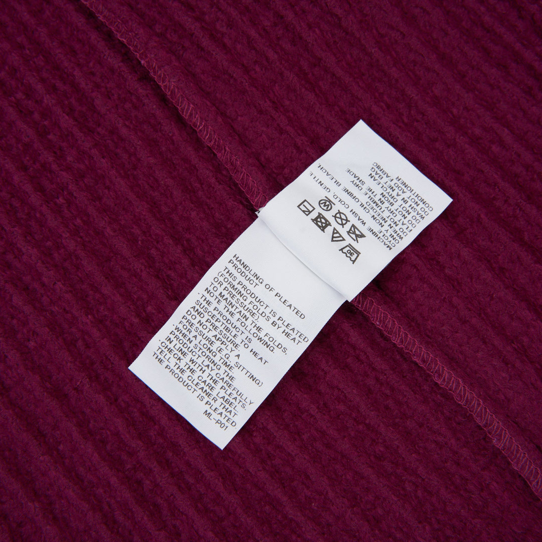 Warm Mesh Pleats Long Sleeve Top