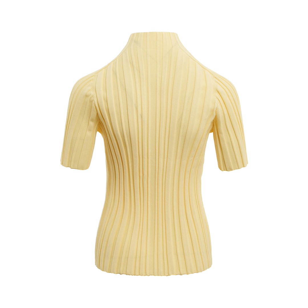 Rib Knit Short Sleeve Shirt
