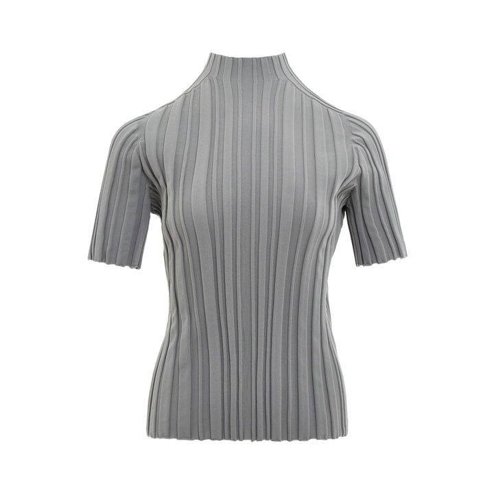 Rib Knit Short Sleeve Shirt