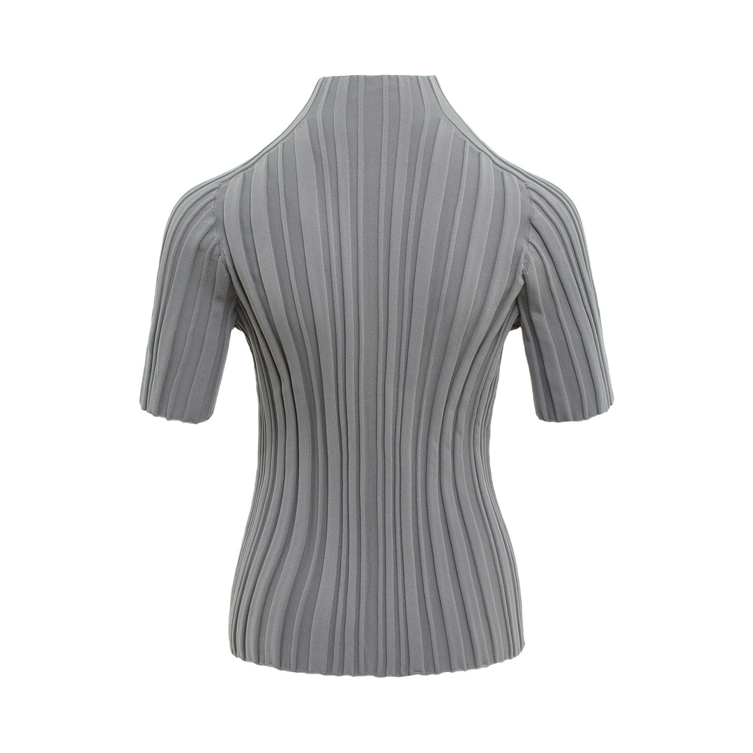 Rib Knit Short Sleeve Shirt