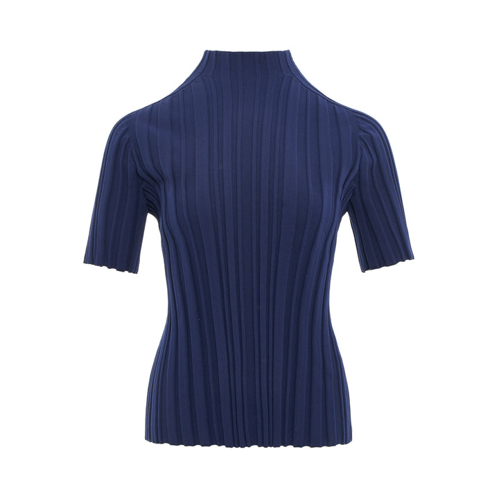 Rib Knit Short Sleeve Shirt