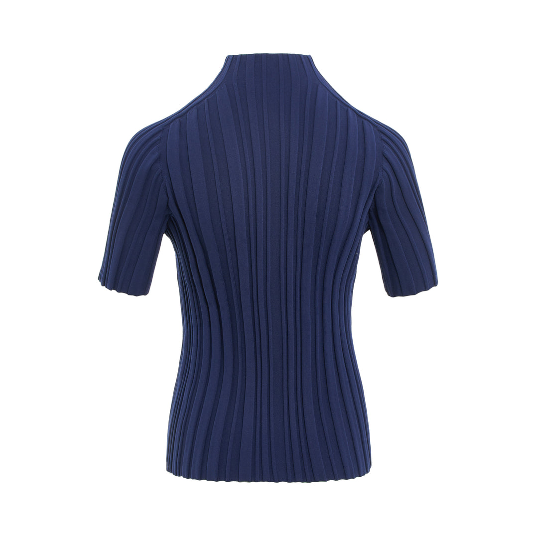 Rib Knit Short Sleeve Shirt