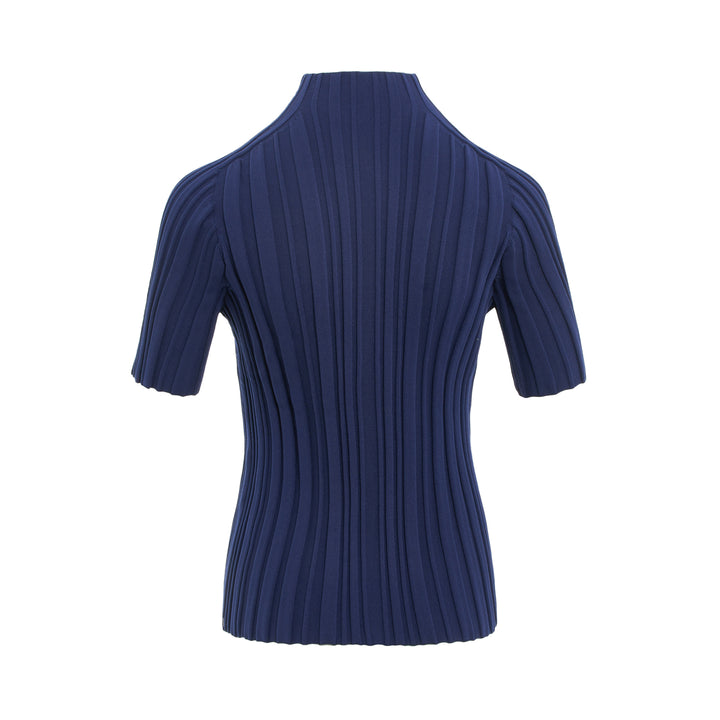 Rib Knit Short Sleeve Shirt