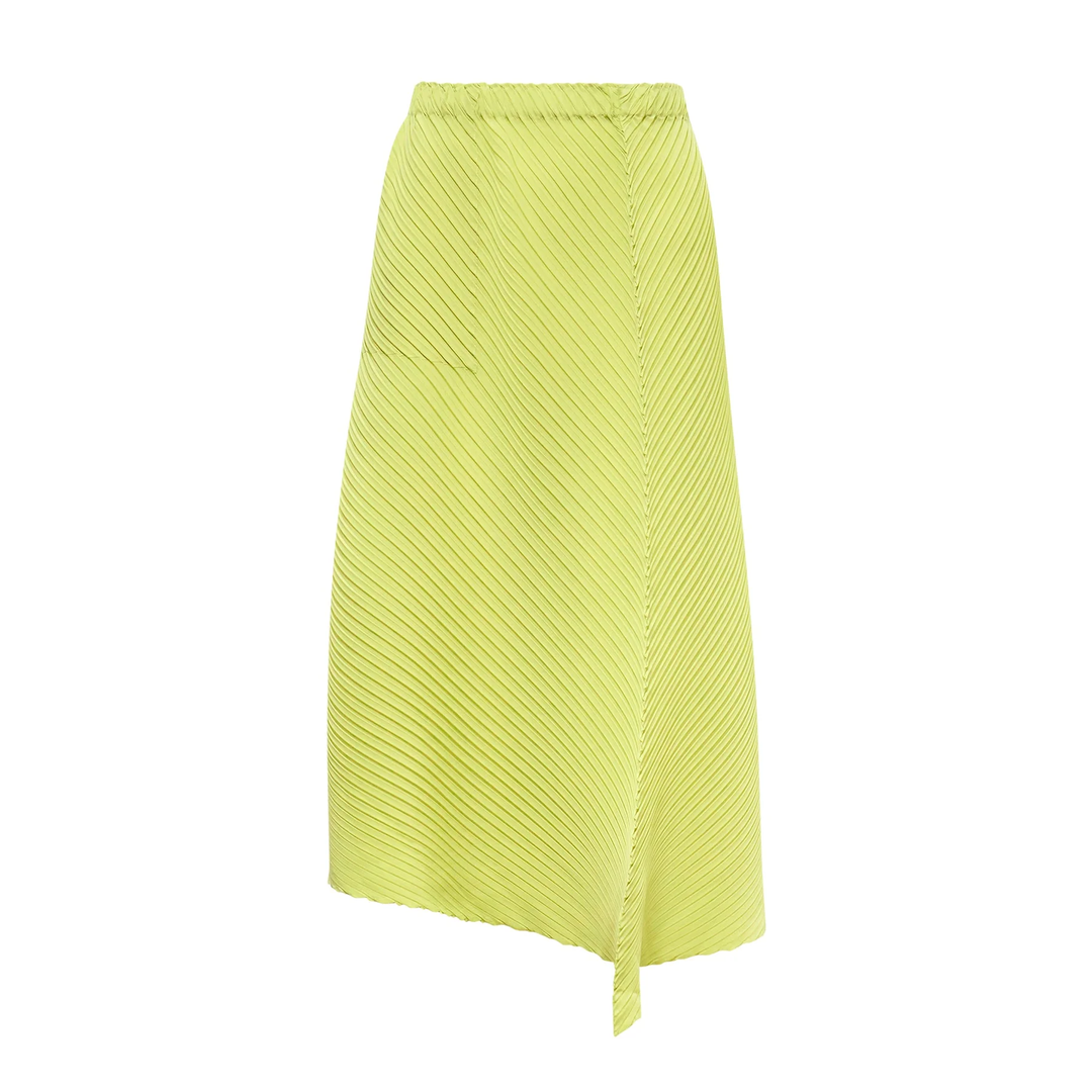 Plaster Pleats Solid Skirt