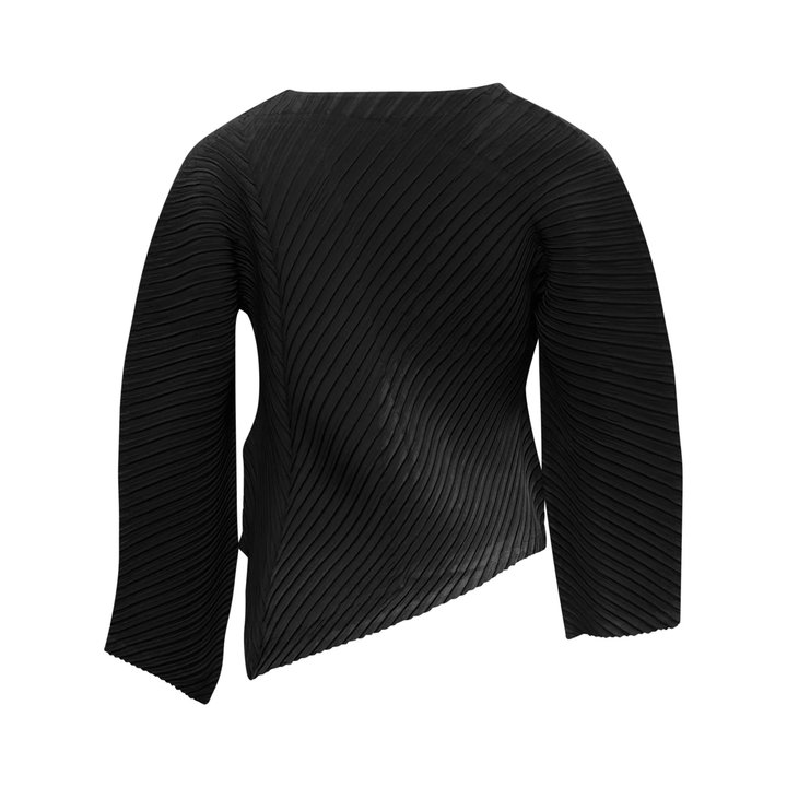 Plaster Pleats Solid Cardigan