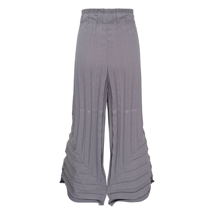 Color Pleats Bottom Pants