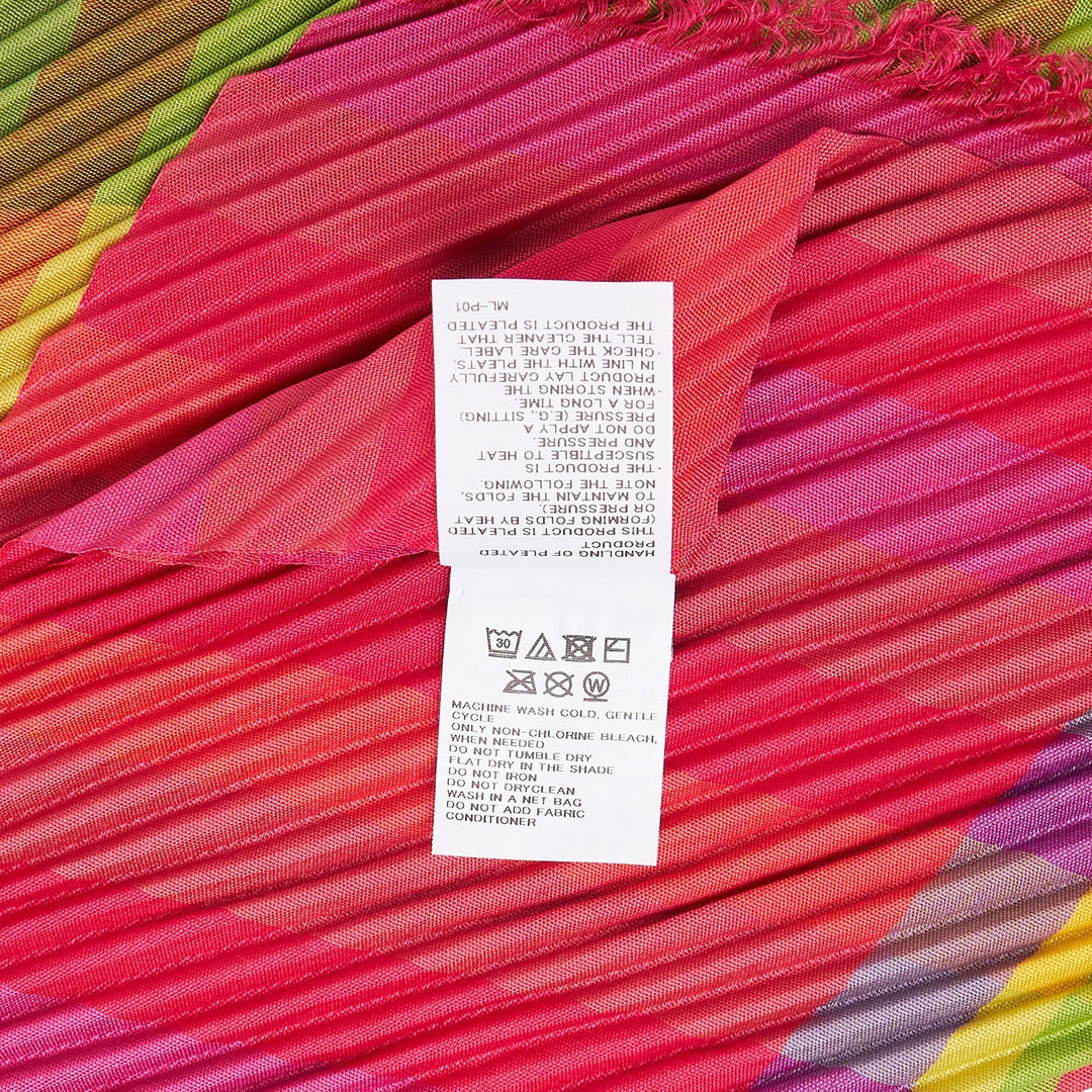 Check Pleats Stole