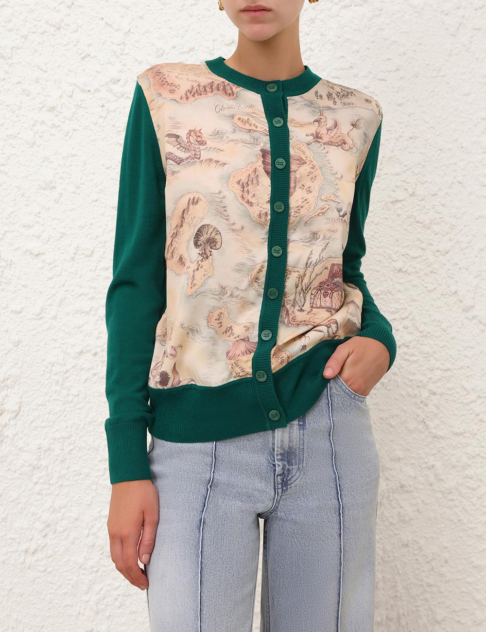 Rebellion Silk Front Cardigan