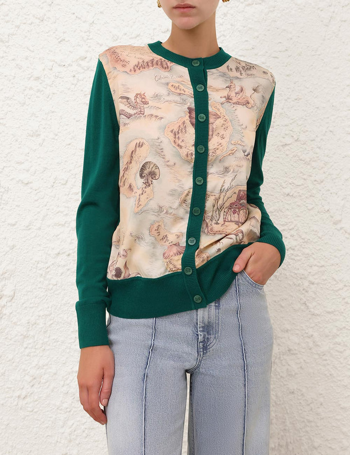Rebellion Silk Front Cardigan