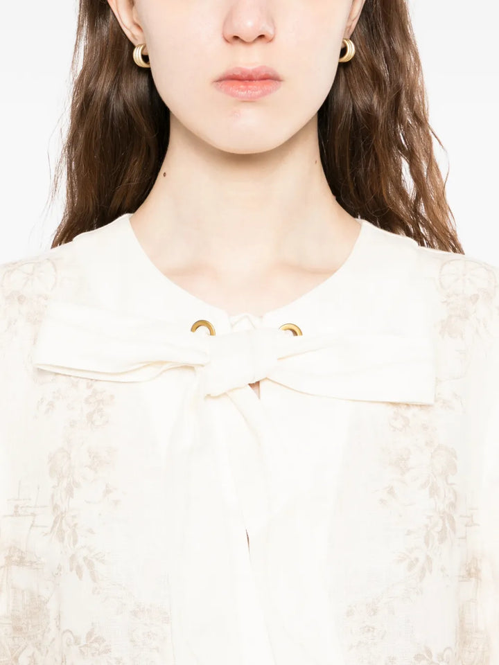 Tie Neck Tunic Dress