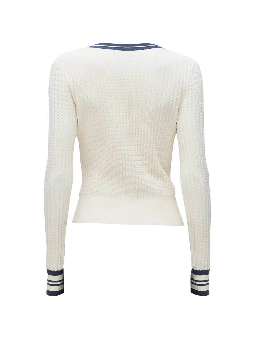Textured Rib Wide V-Neck Cardigan