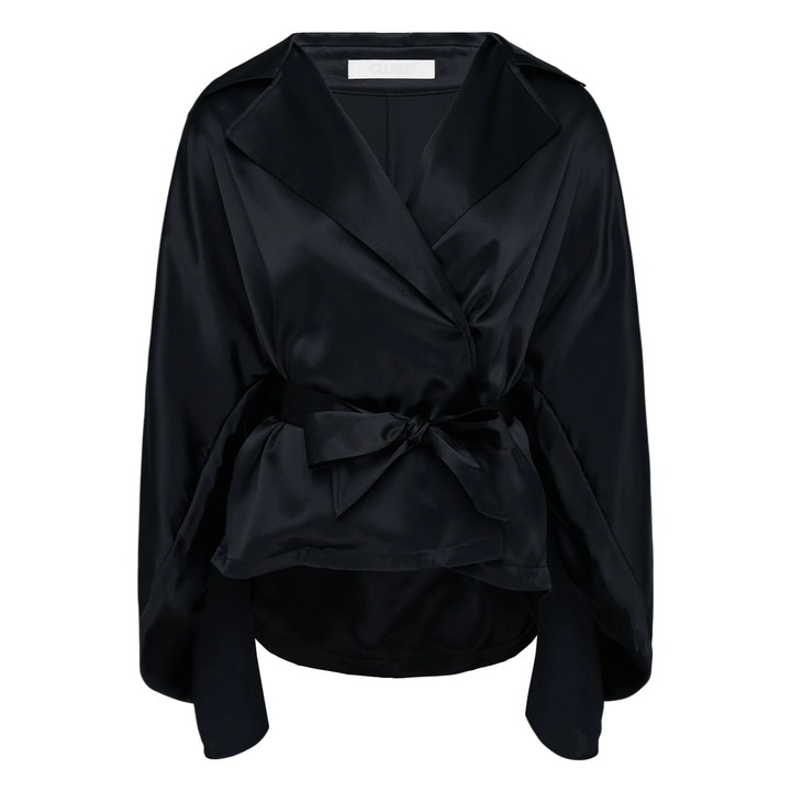 Amelie Satin Wrap Jacket