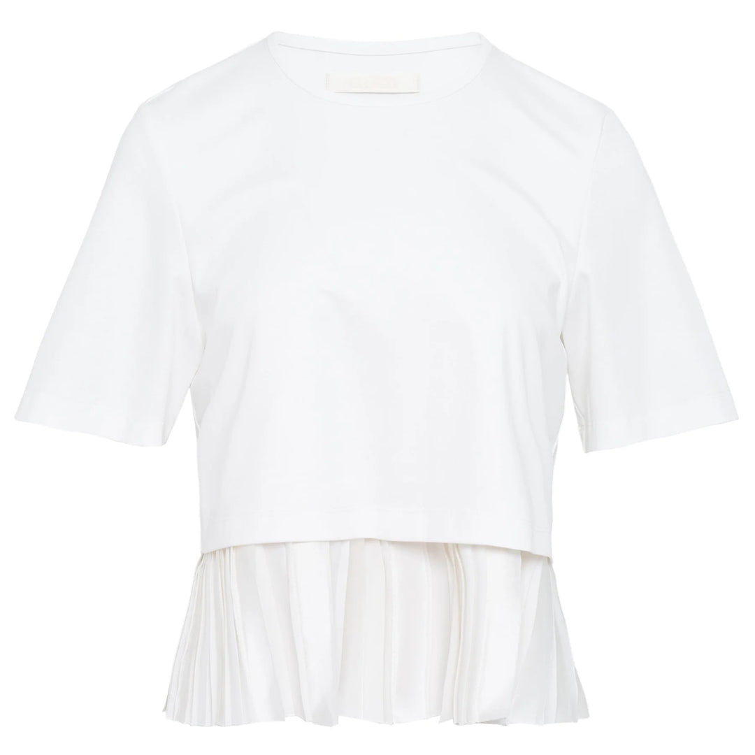Pleated Hem Knit Top