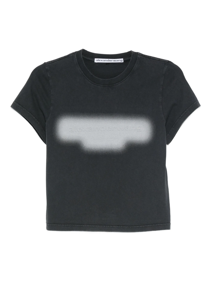 Shrunken Tee With Emboss Graphic