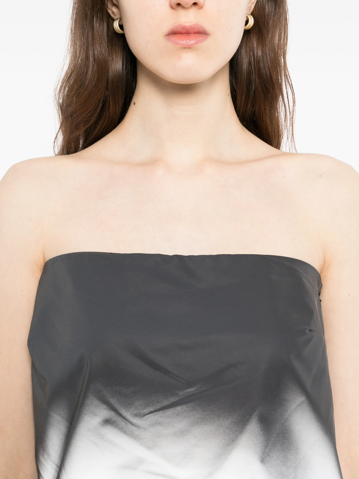 Reflective Strapless Bubble Top