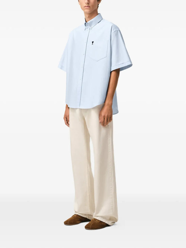 Short Sleeve Shirt With Embroidered Adc