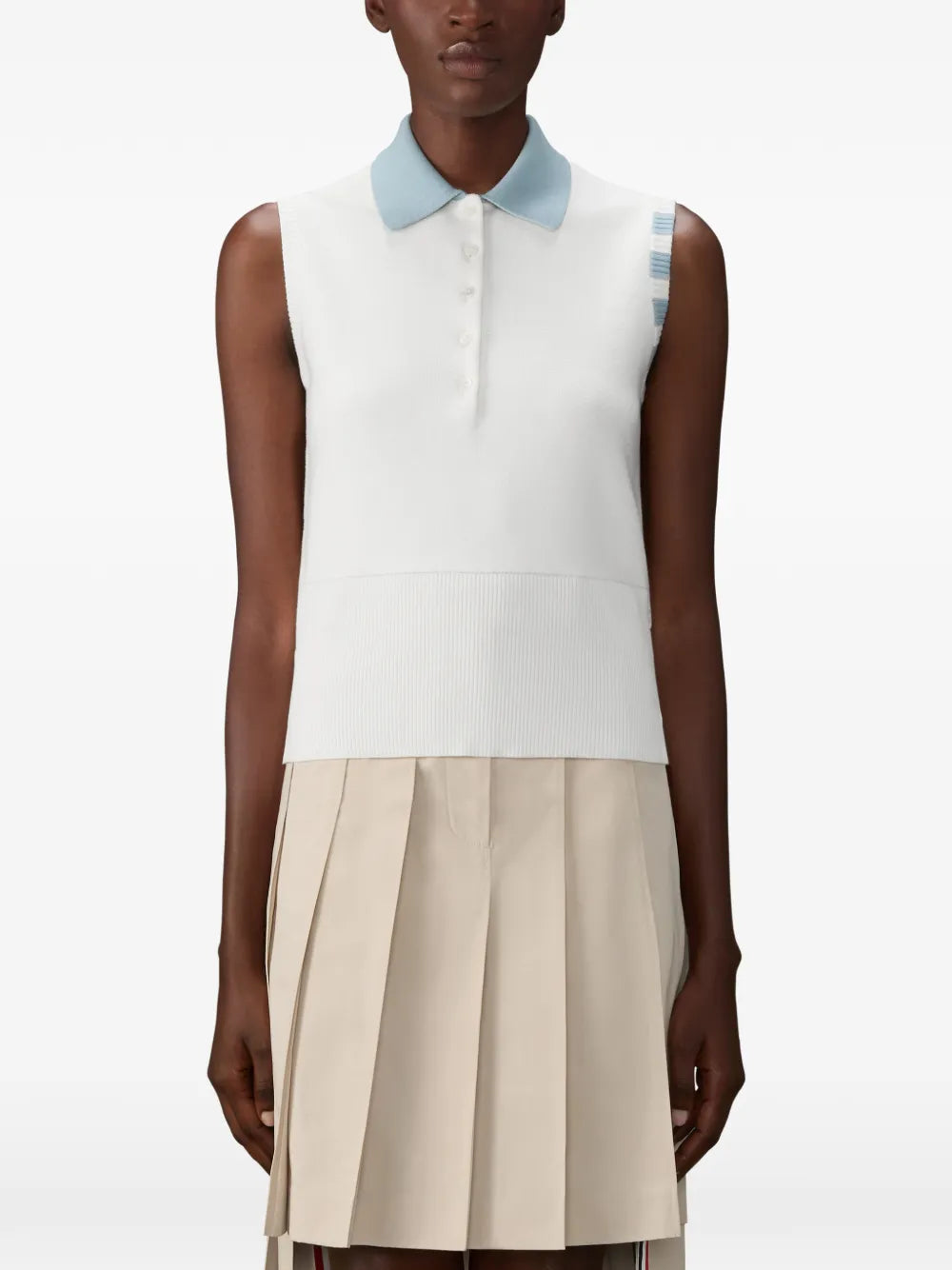 Milano Stitch Sleeveless Polo