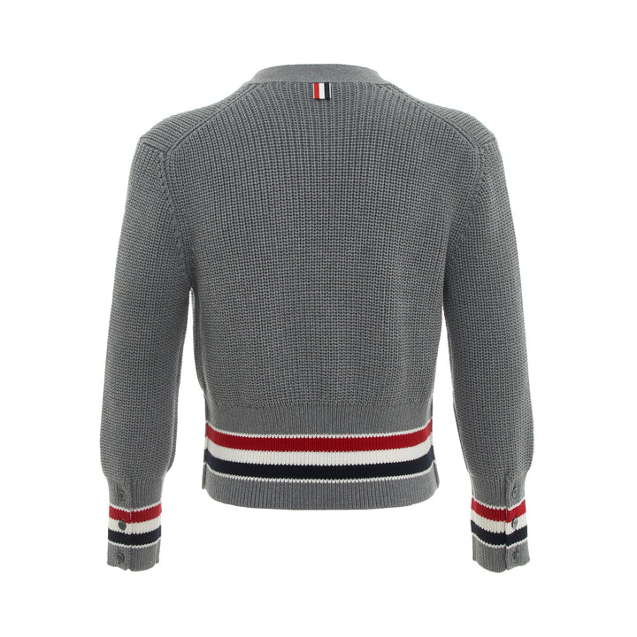 Thom Browne Classic V Neck Cardigan – Available at Club 21, Official Retailer in Singapore, Malaysia & Thailand with Global Shipping Online