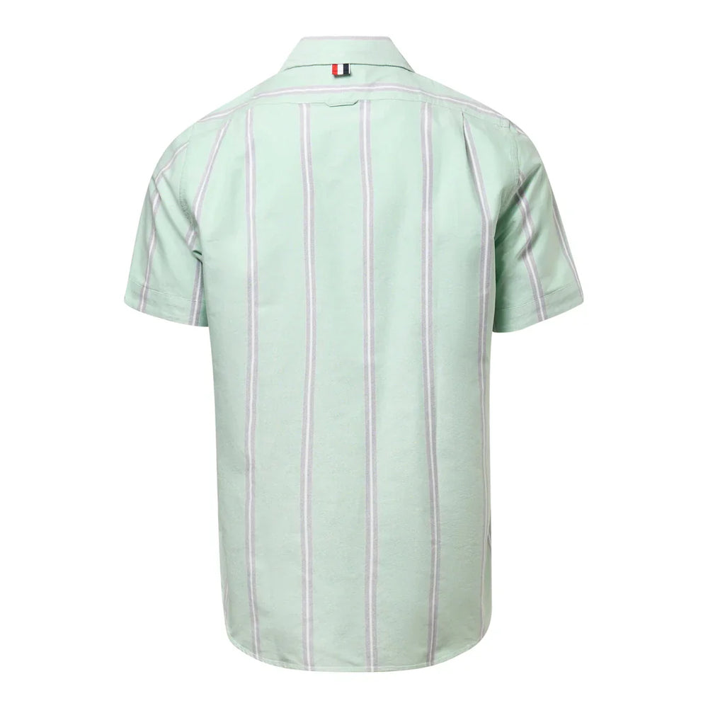 Thom Browne Straight Fit Button Down Short Sleeve Shirt - view 2