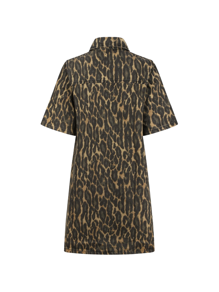 Print Denim Mini Dress
